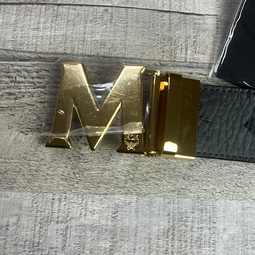 NWT MCM Claus Visetos Leather Belt - Picture 3 of 6